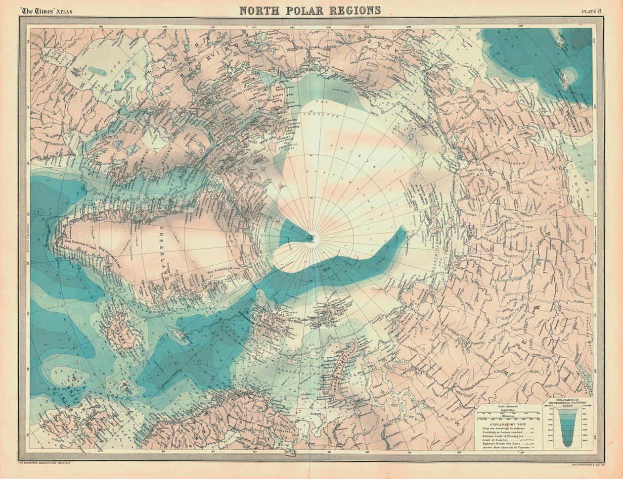 Carte des régions polaires nord - Unbekannt