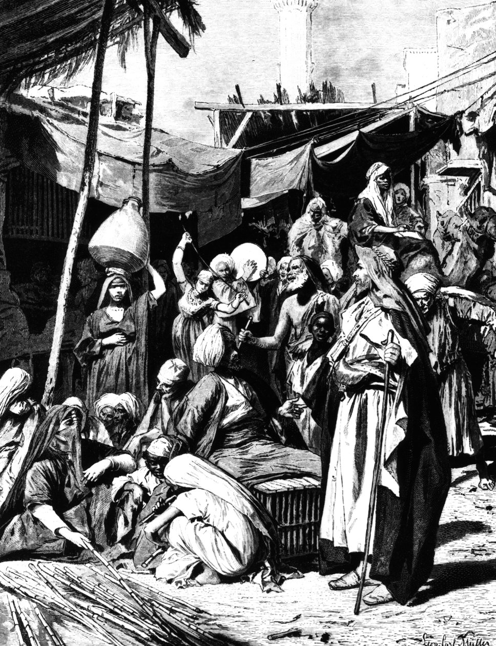 Marché à Tantah, Égypte, 1880 - Unbekannt