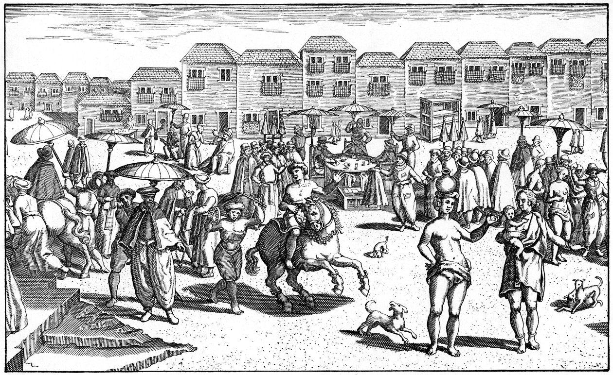Marché à Goa, Inde, 1599 - Unbekannt