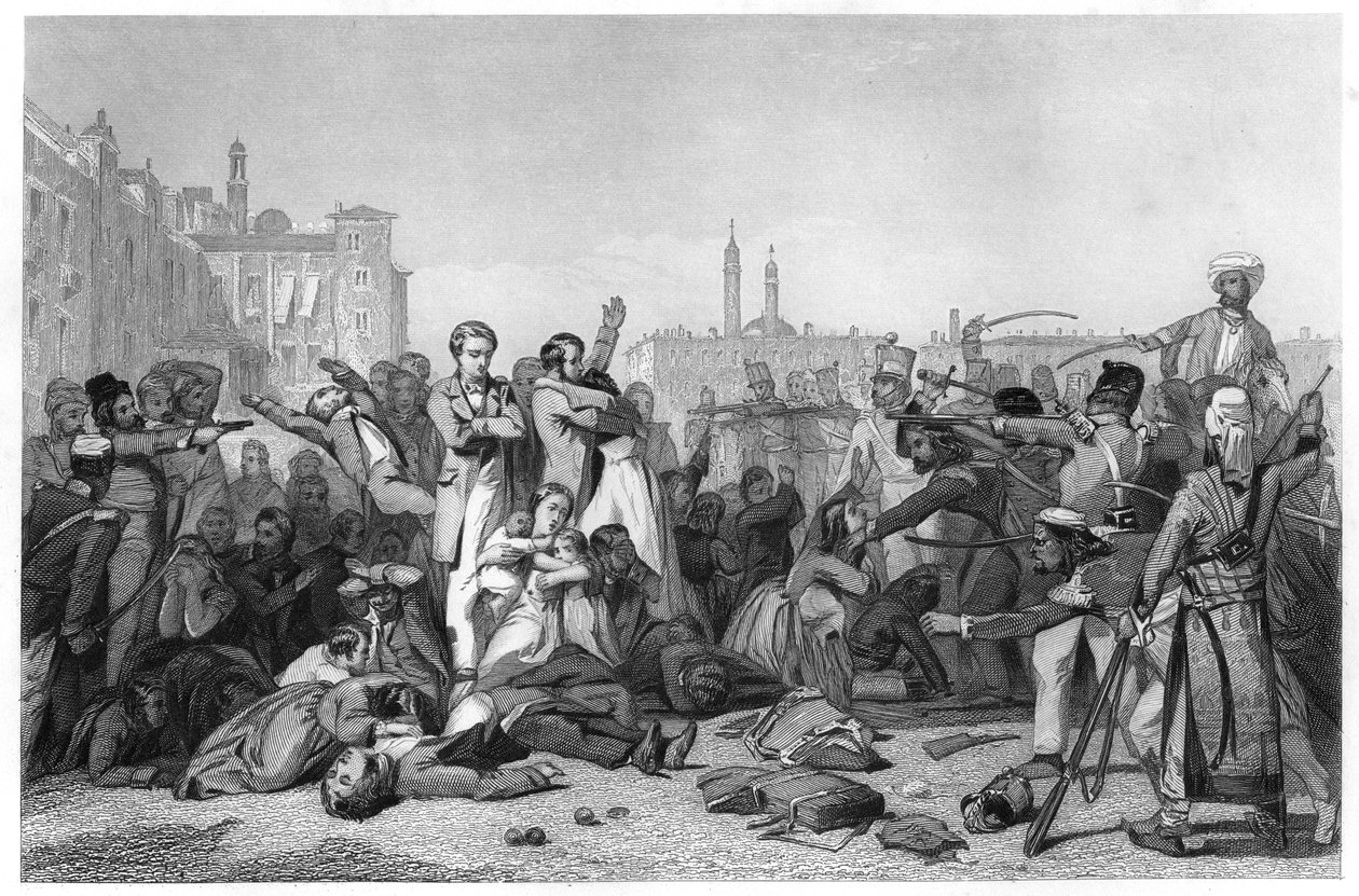 Massacre à Cawnpore, 1857, vers 1860 - Unbekannt