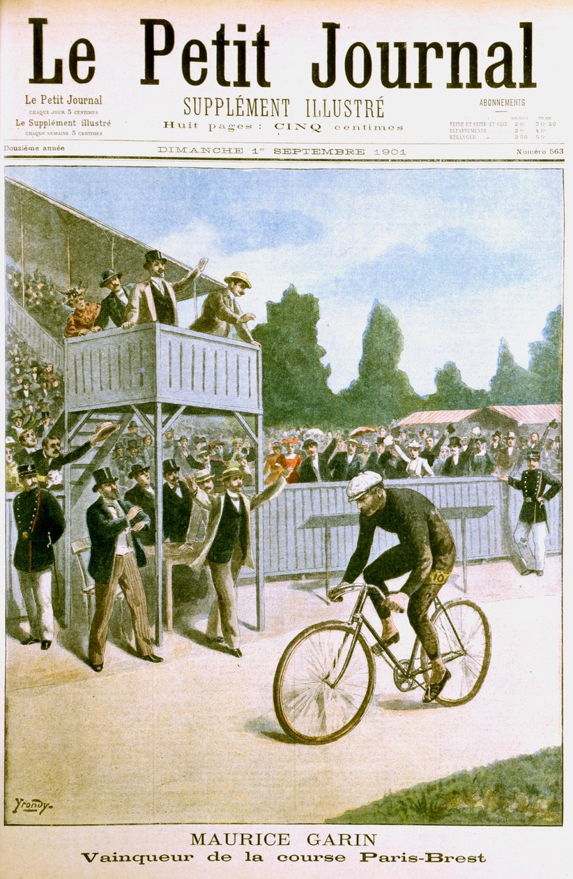 Maurice Garin remportant la course cycliste Paris-Brest, 1901 - Unbekannt