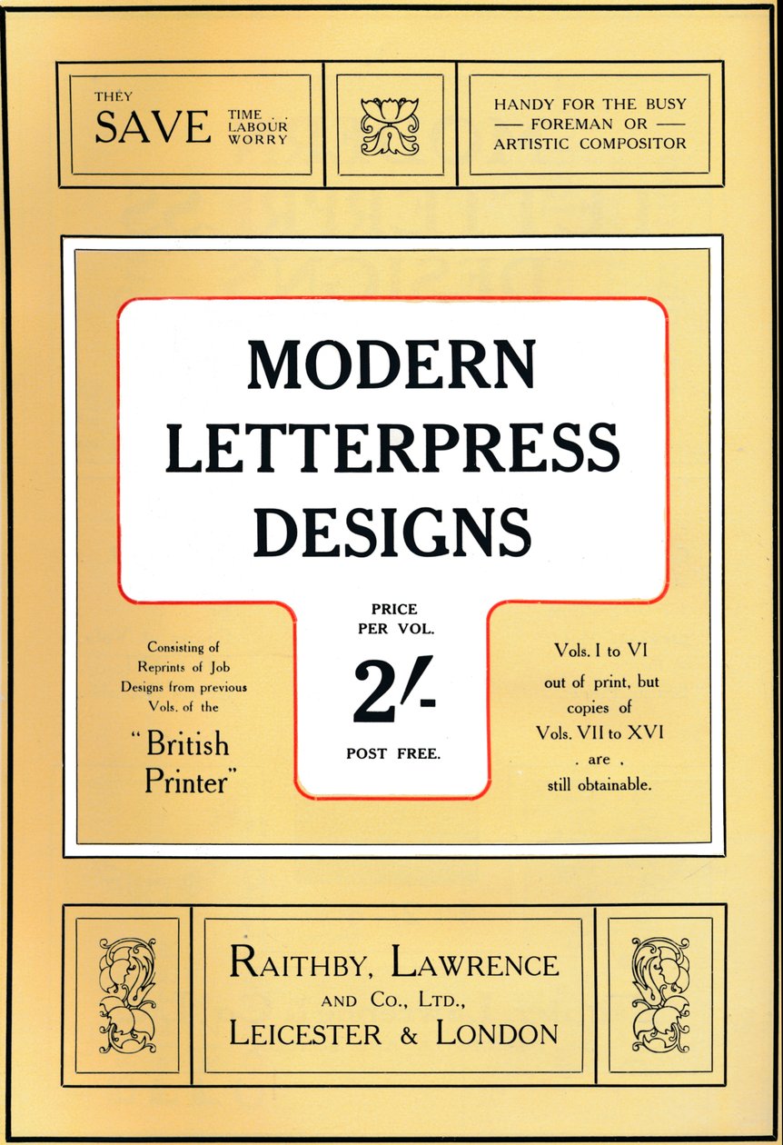 Conceptions modernes de la typographie - Design primé, 1909 - Unbekannt