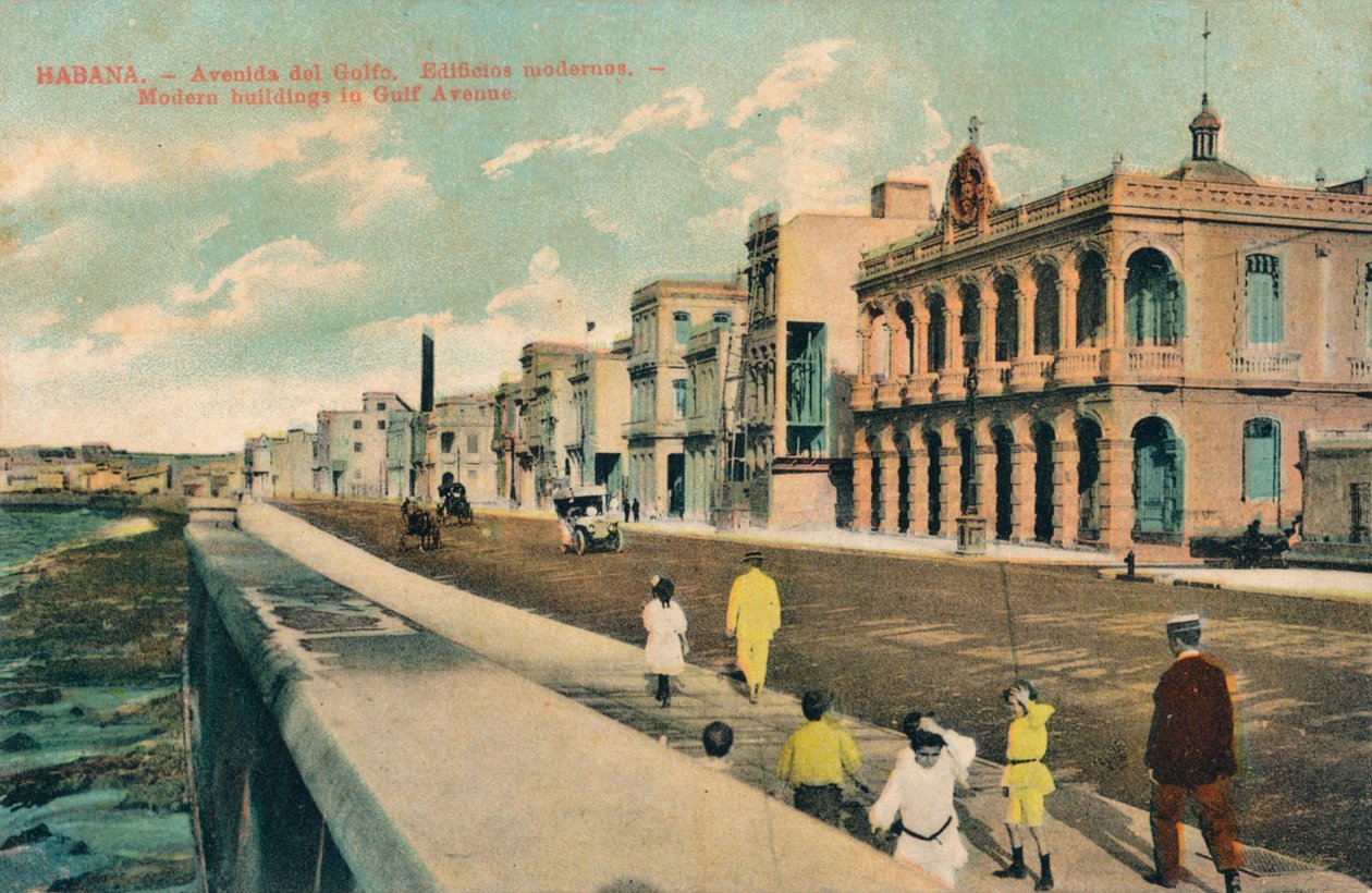 Bâtiments modernes dans Gulf Avenue, La Havane, Cuba, vers 1910 - Unbekannt