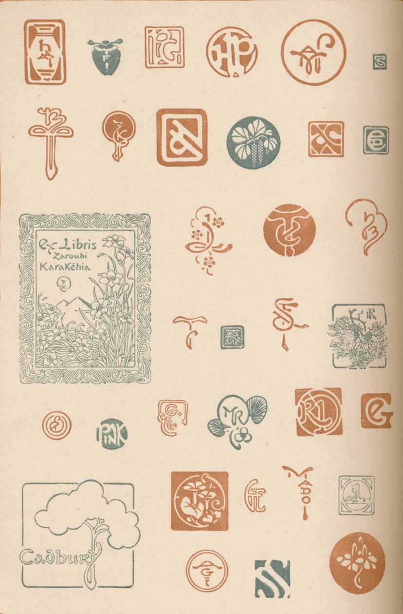Monogrammes et marques, vers 1890, 1905 - Unbekannt