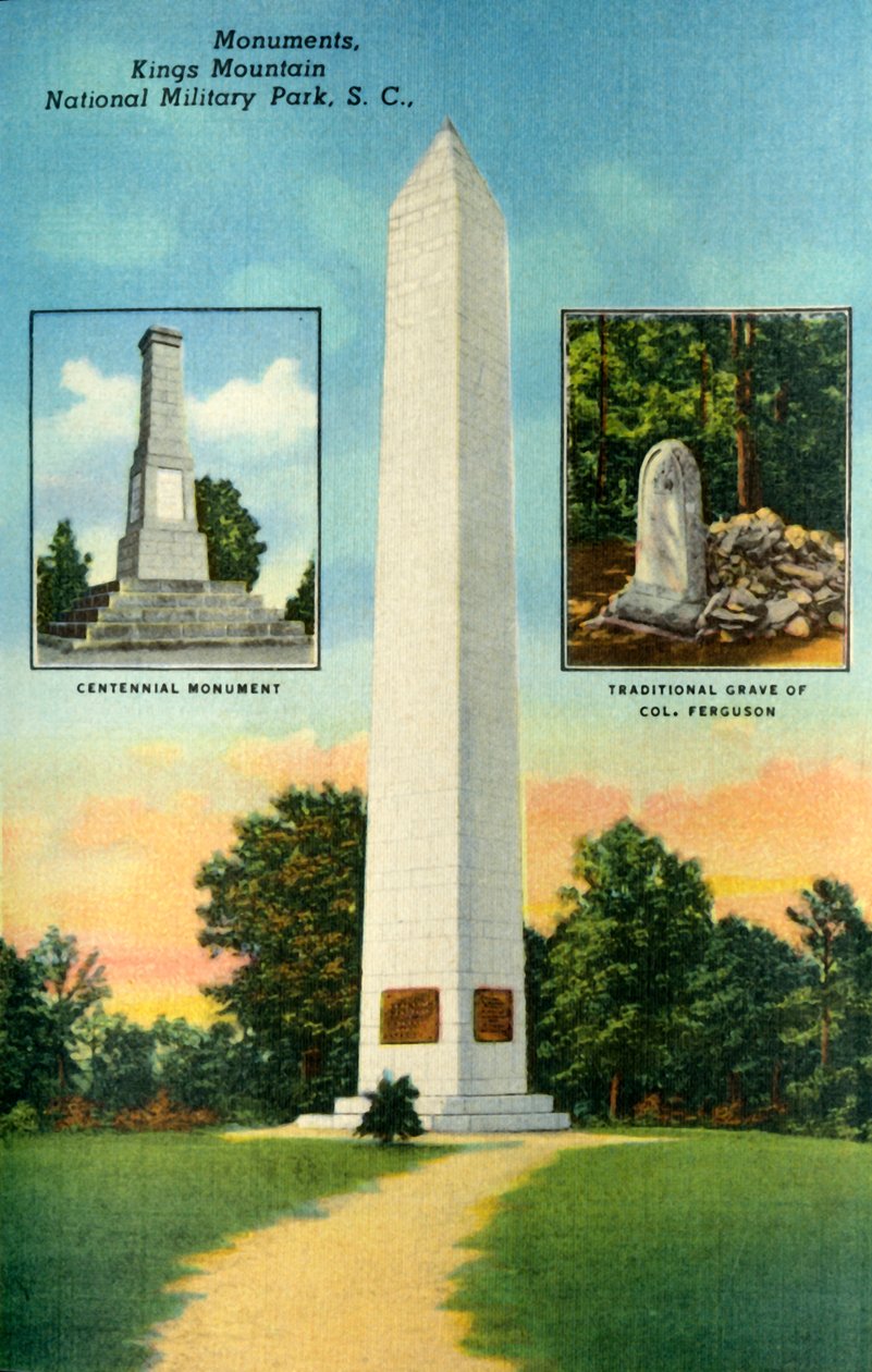 Monuments, Kings Mountain. Parc militaire national, S.C. - Unbekannt