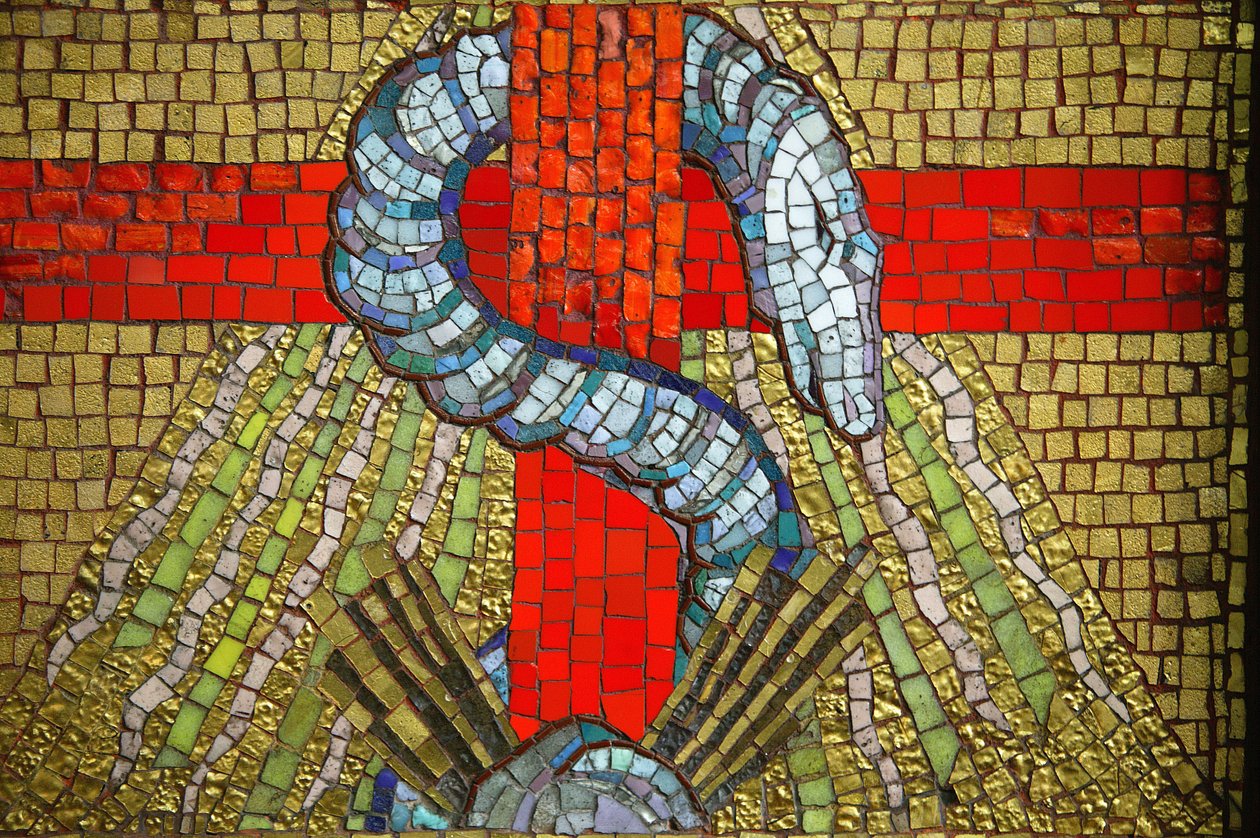 Mosaïque. Église Saint-Blaise. Le serpent Vichy France - Unbekannt