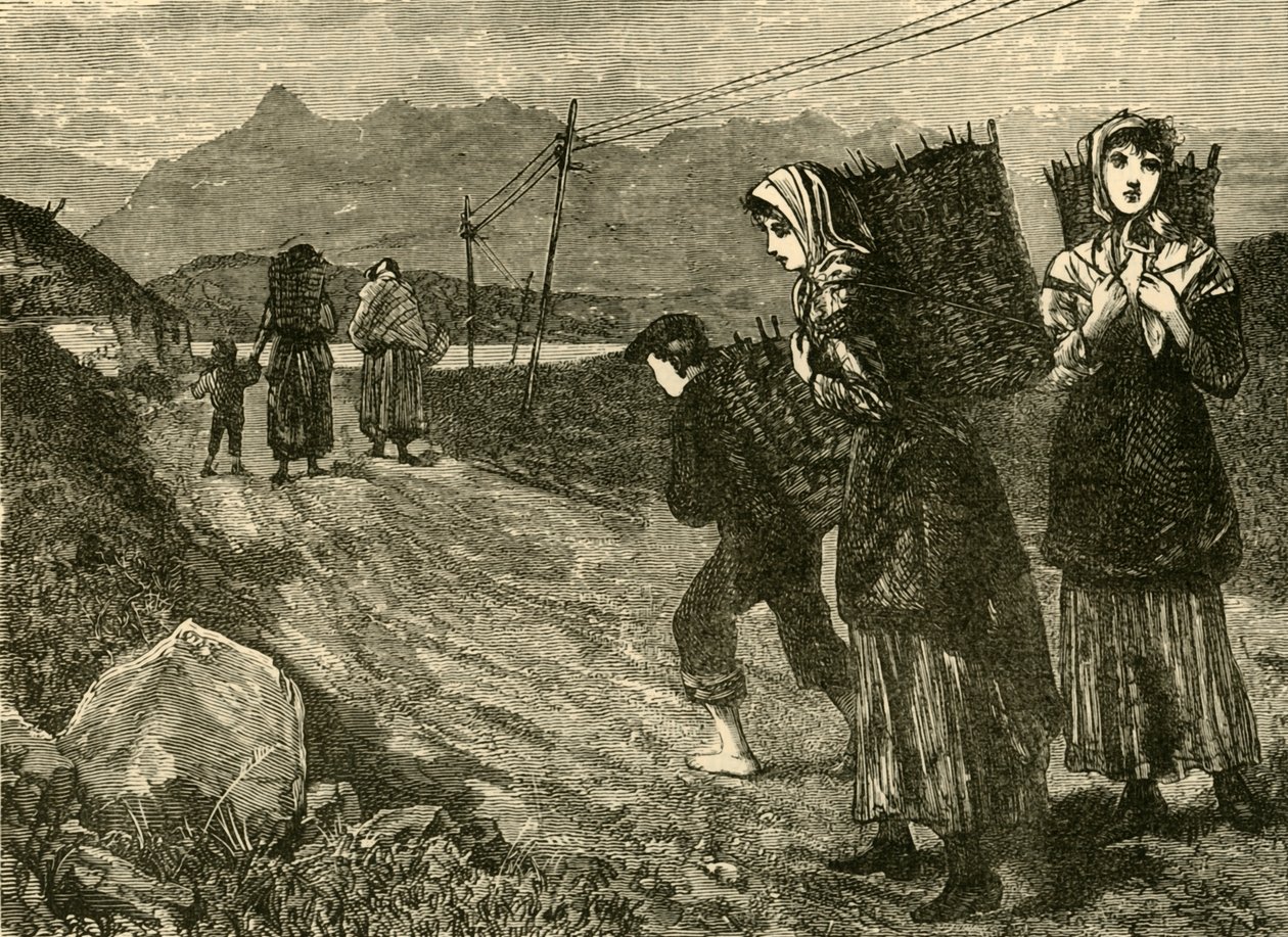 Autochtones allant chercher de la tourbe, 1898 - Unbekannt