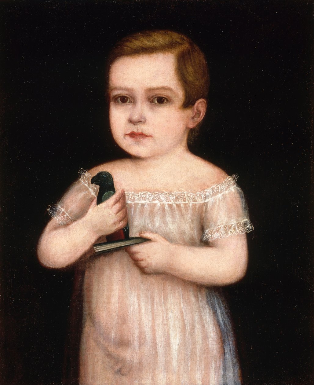 Enfant avec perroquet jouet - Unbekannt