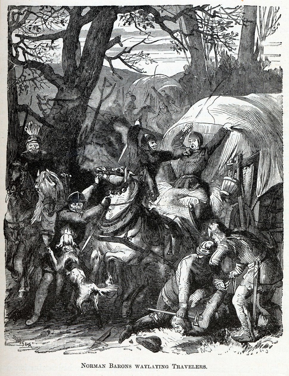 Barons normands attaquant des voyageurs, 1882 - Unbekannt