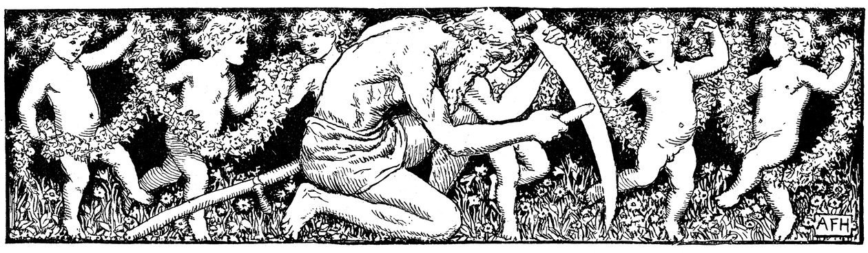 Le vieux Père Temps aiguisant sa faux, 1891 - Unbekannt