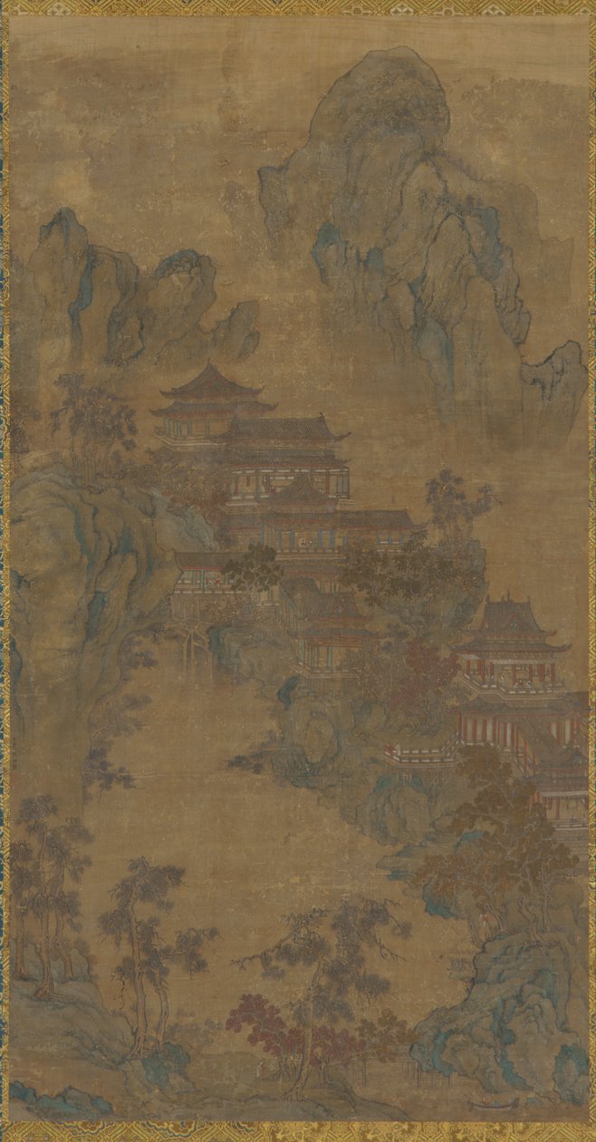 Palais dans les montagnes, dynastie Ming, 16e-17e siècle - Unbekannt