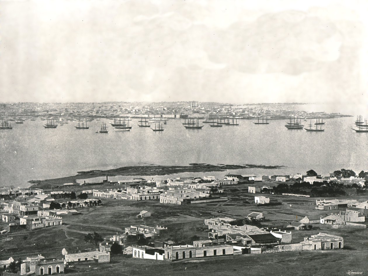 Panorama depuis la colline, Montevideo, Uruguay, 1895 - Unbekannt