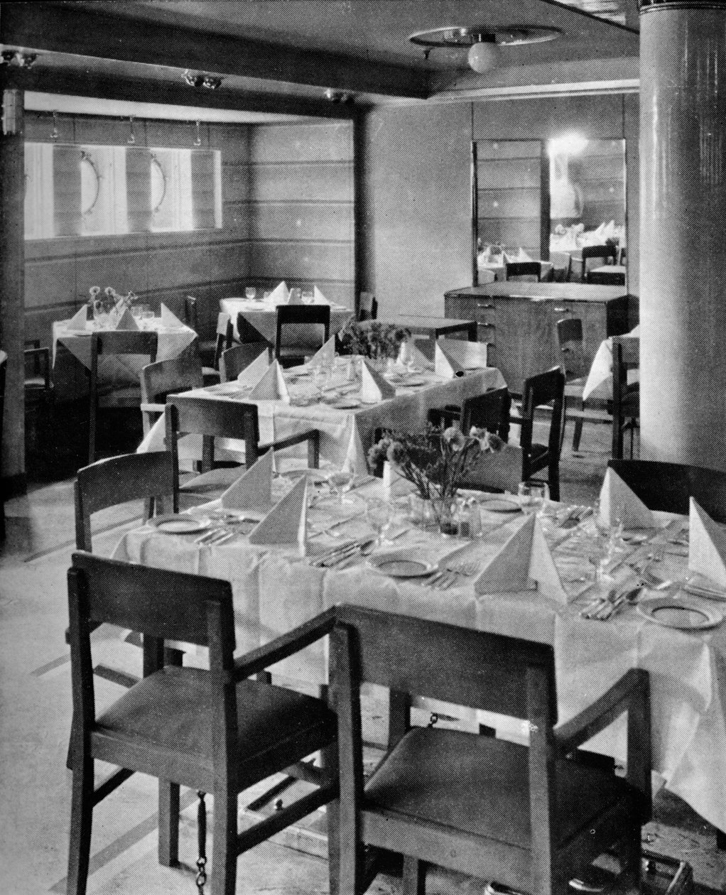 Partie du salon à manger touristique, 1935 - Unbekannt