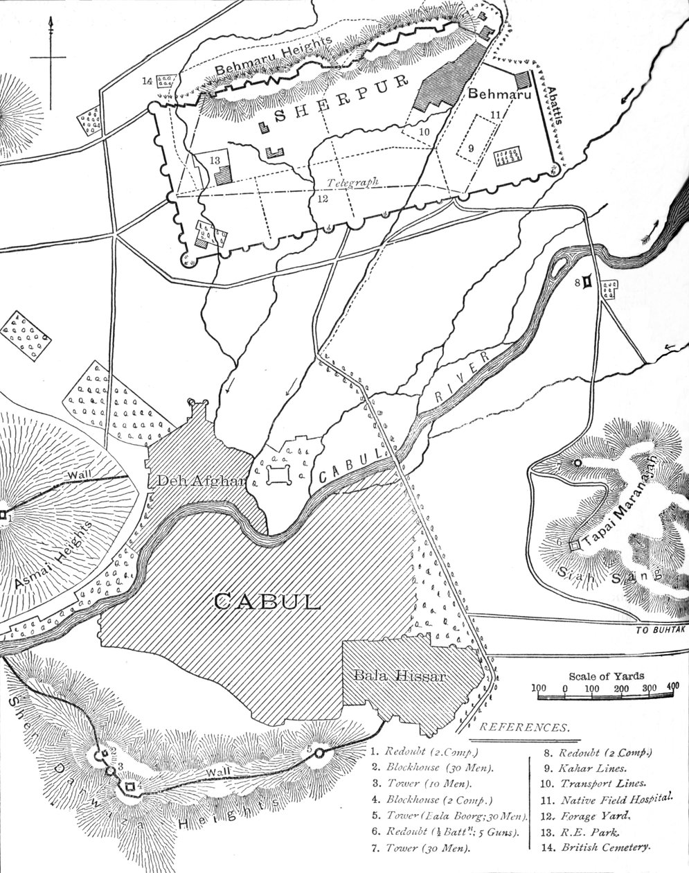 Plan des cantonnements de Sherpur - Unbekannt