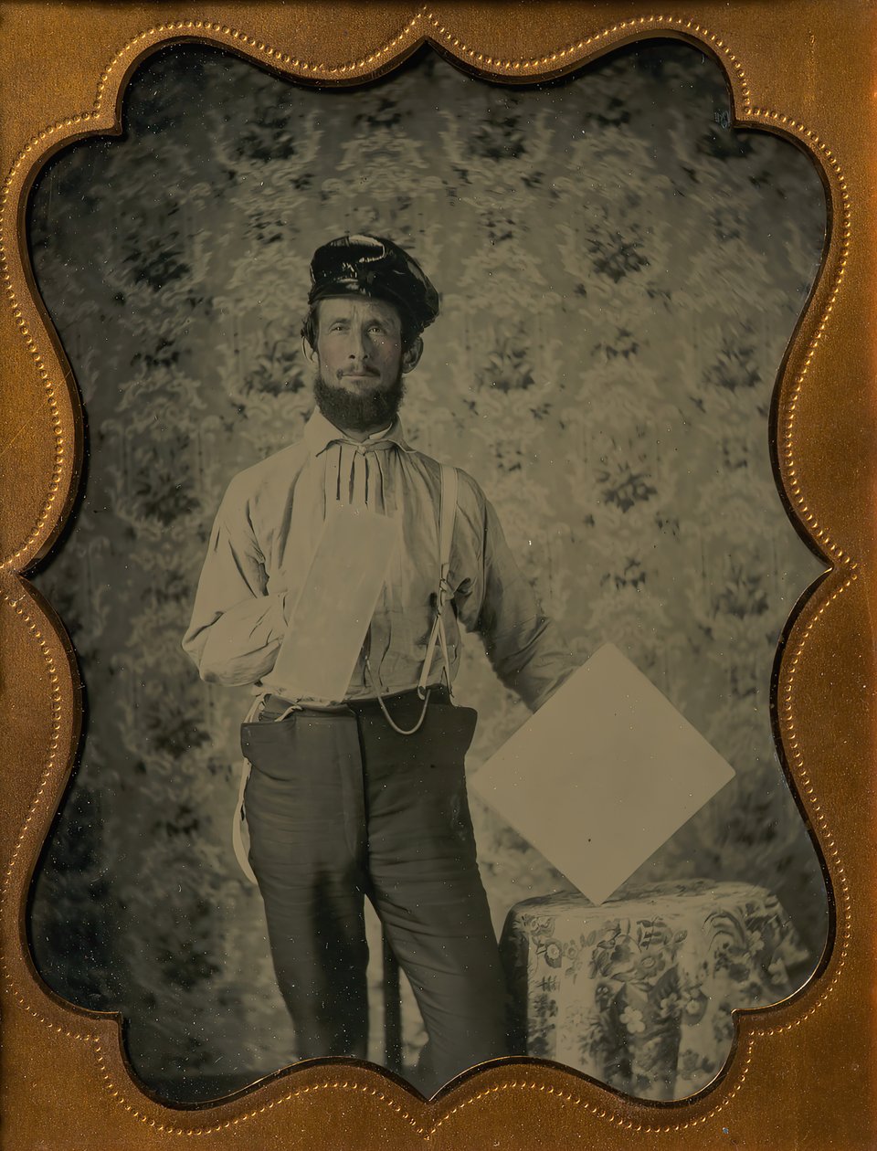 Plâtrier avec un chapeau en toile cirée, années 1850-60 - Unbekannt