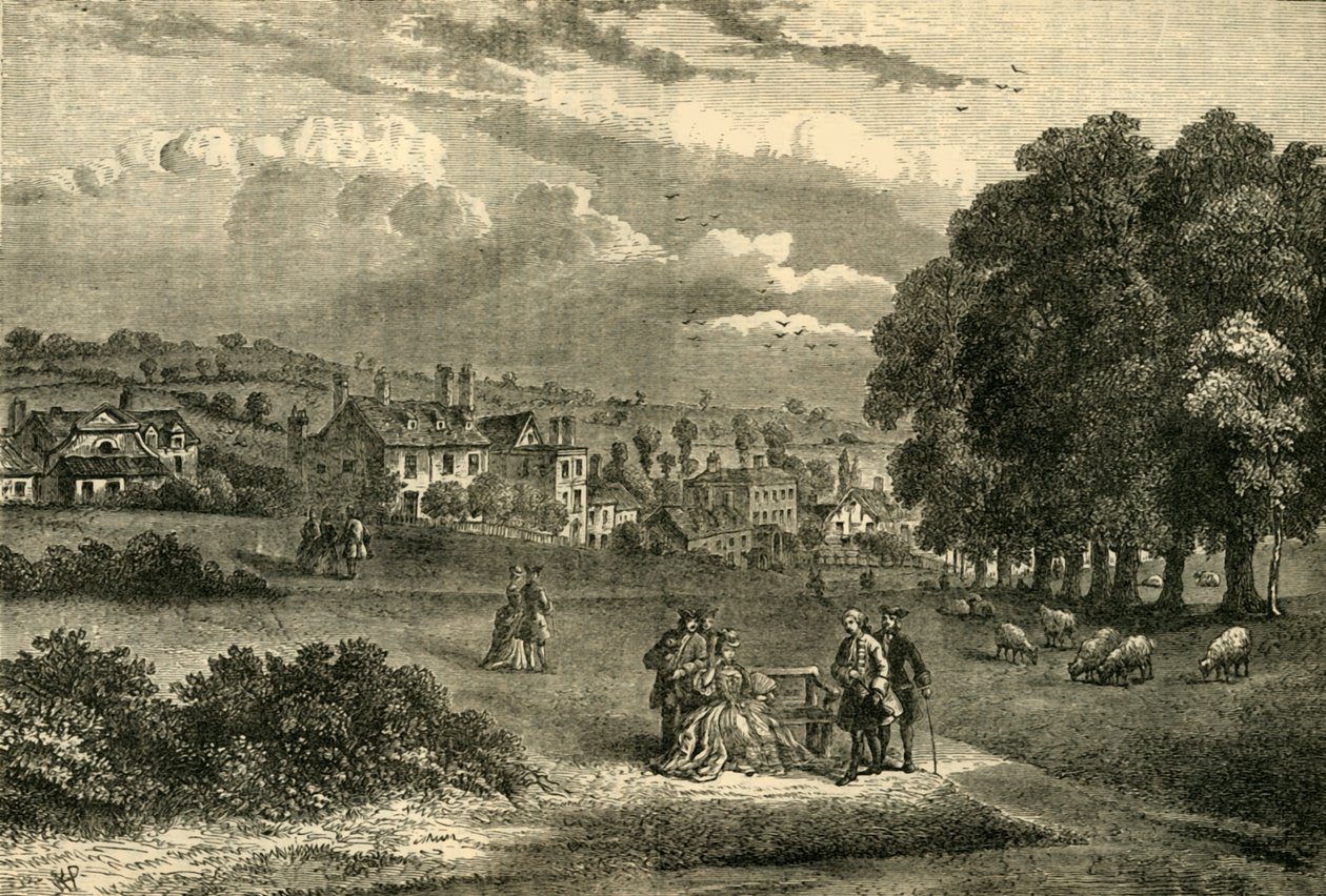 Pond Street, Hampstead, en 1750, vers 1876 - Unbekannt