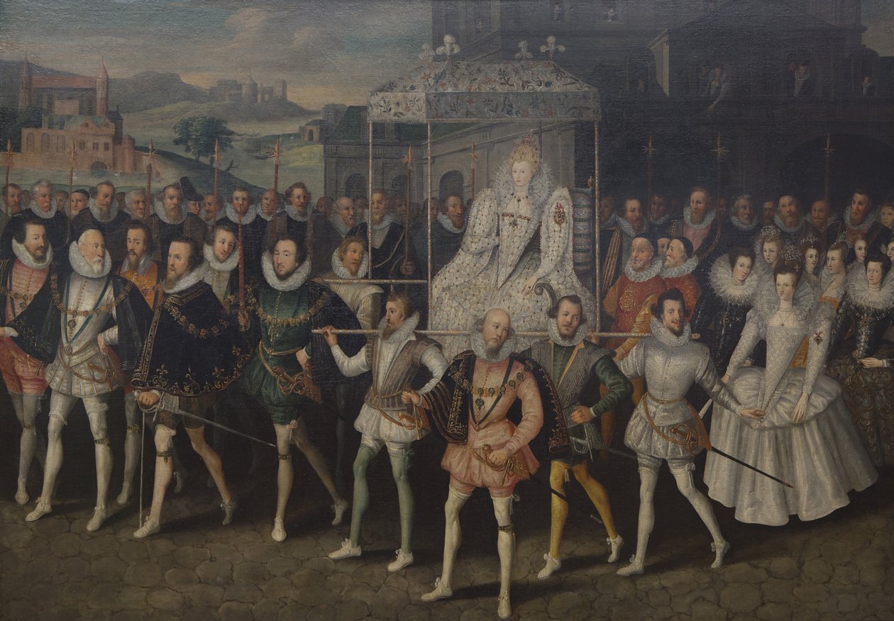 Portrait en procession de la reine Élisabeth, vers 1600-1603 - Unbekannt