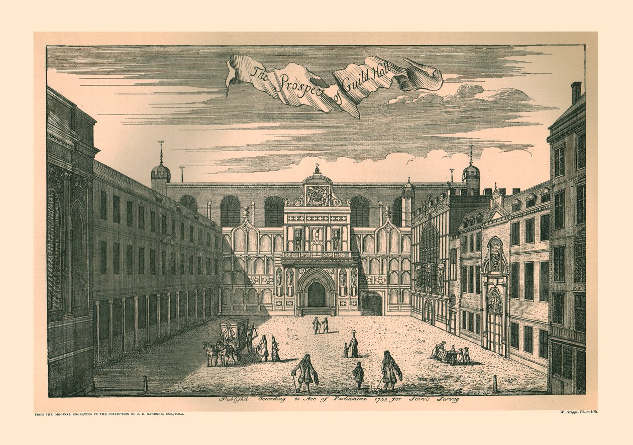 Perspective de la Guild Hall de Londres, 1755, 1886 - Unbekannt