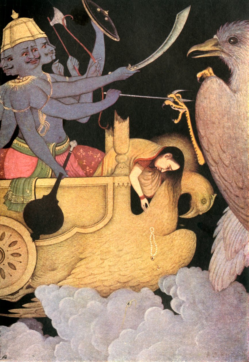 Ravana combattant avec Jatayu, 1920 - Unbekannt