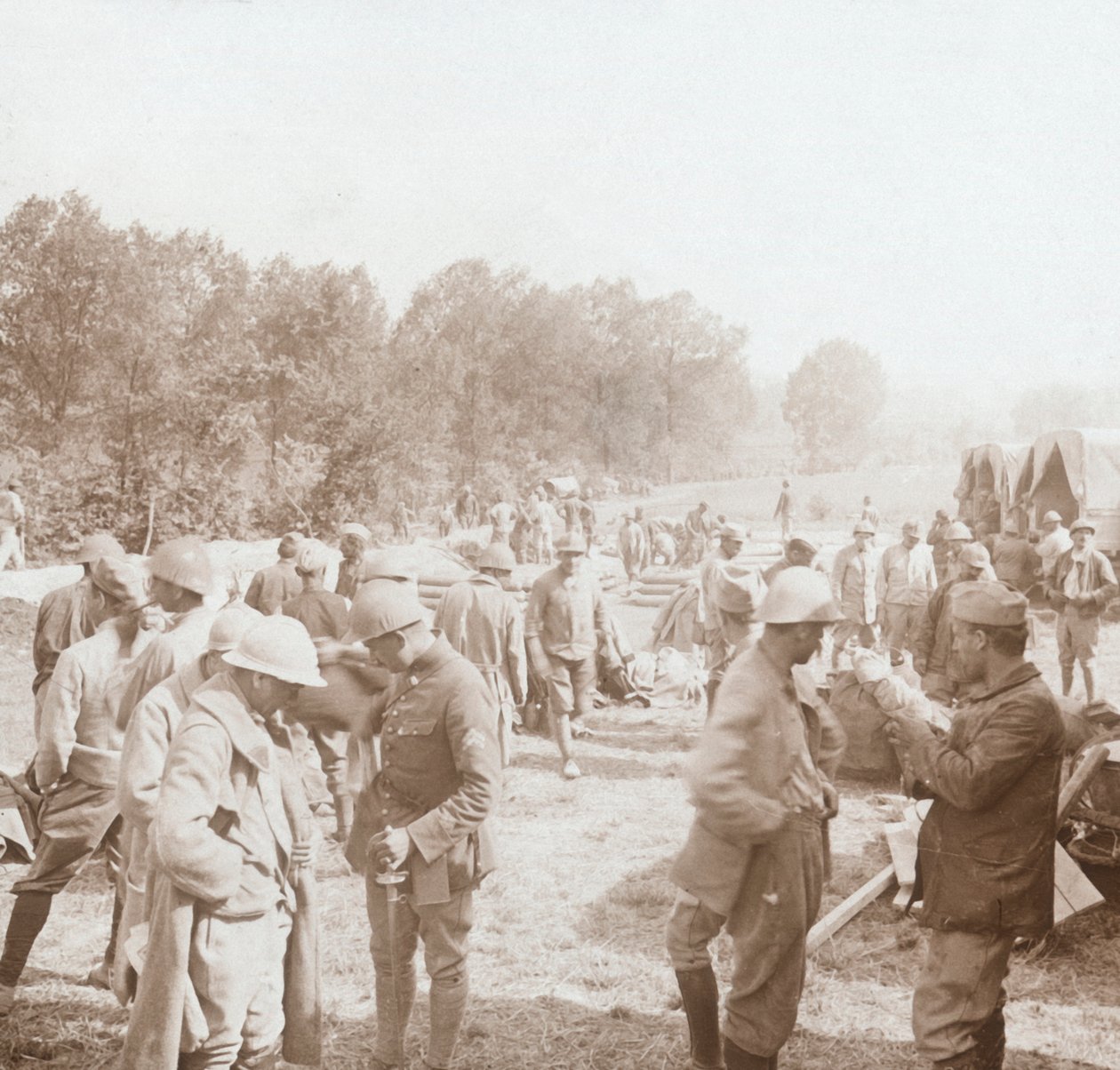 Pause, Genicourt, nord de la France, vers 1914-1918 - Unbekannt