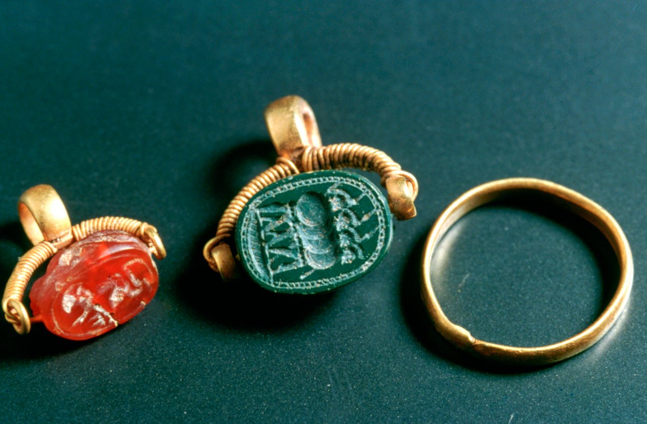 Bagues avec inscription, bijoux, Tunisie, vers 3e-4e siècle - Unbekannt