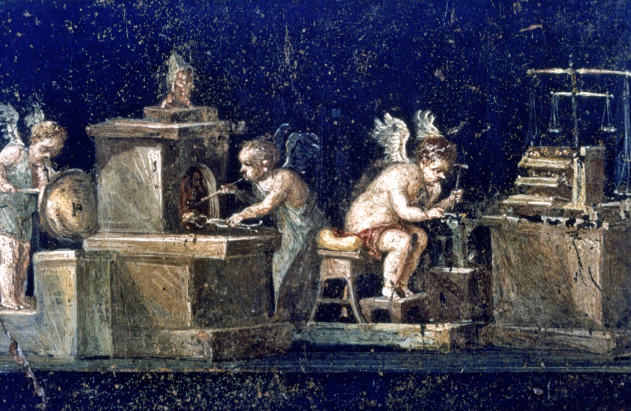 Fresque romaine, Maison des Vettii, Pompéi, Italie - Unbekannt