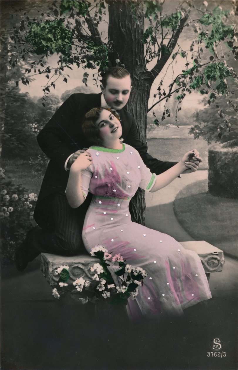Carte postale romantique, vers 1910 - Unbekannt
