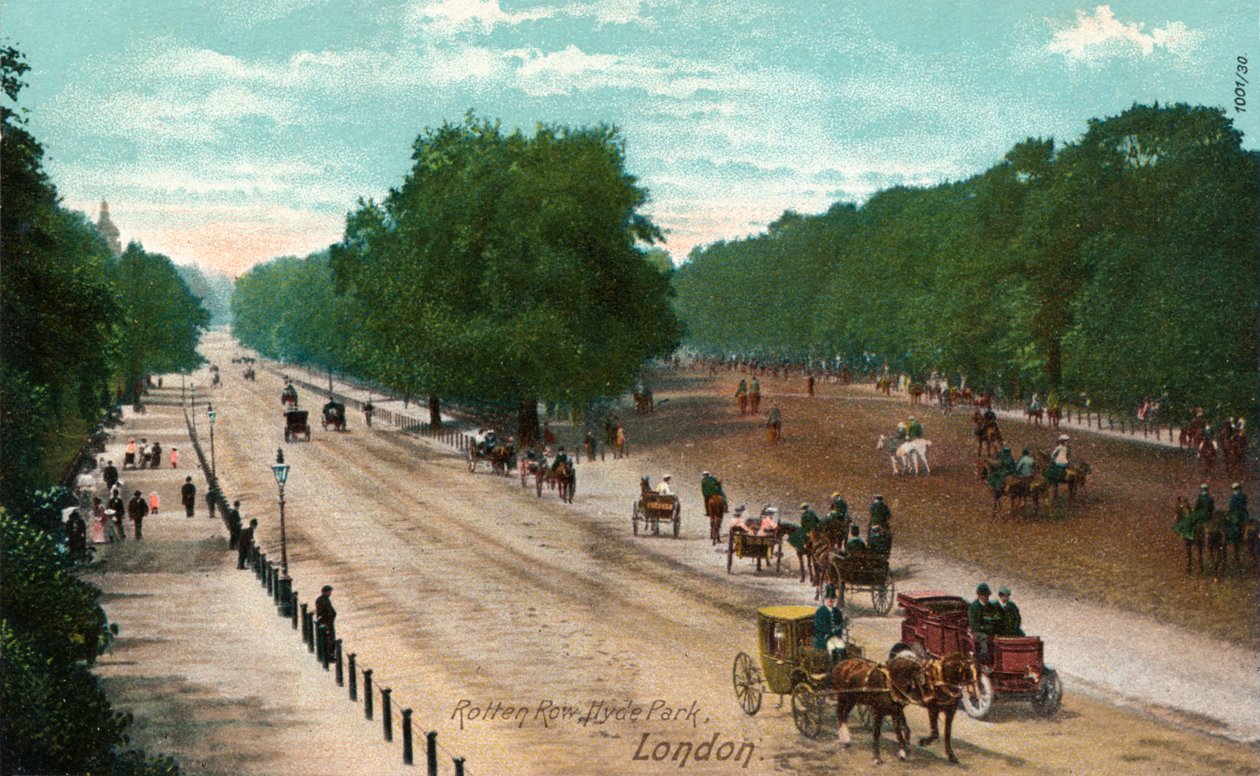 Rotten Row, Hyde Park, Londres, vers 1910 - Unbekannt