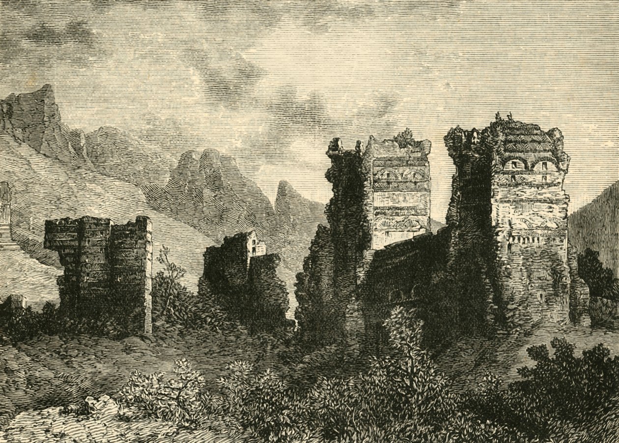 Ruines des anciens murs de la ville, Antioche, 1890 - Unbekannt