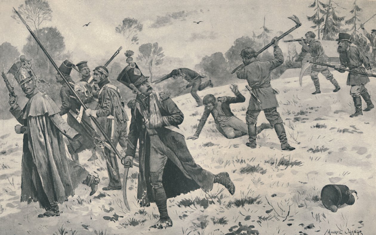 Paysans russes attaquant des traînards français, 1812, 1896 - Unbekannt