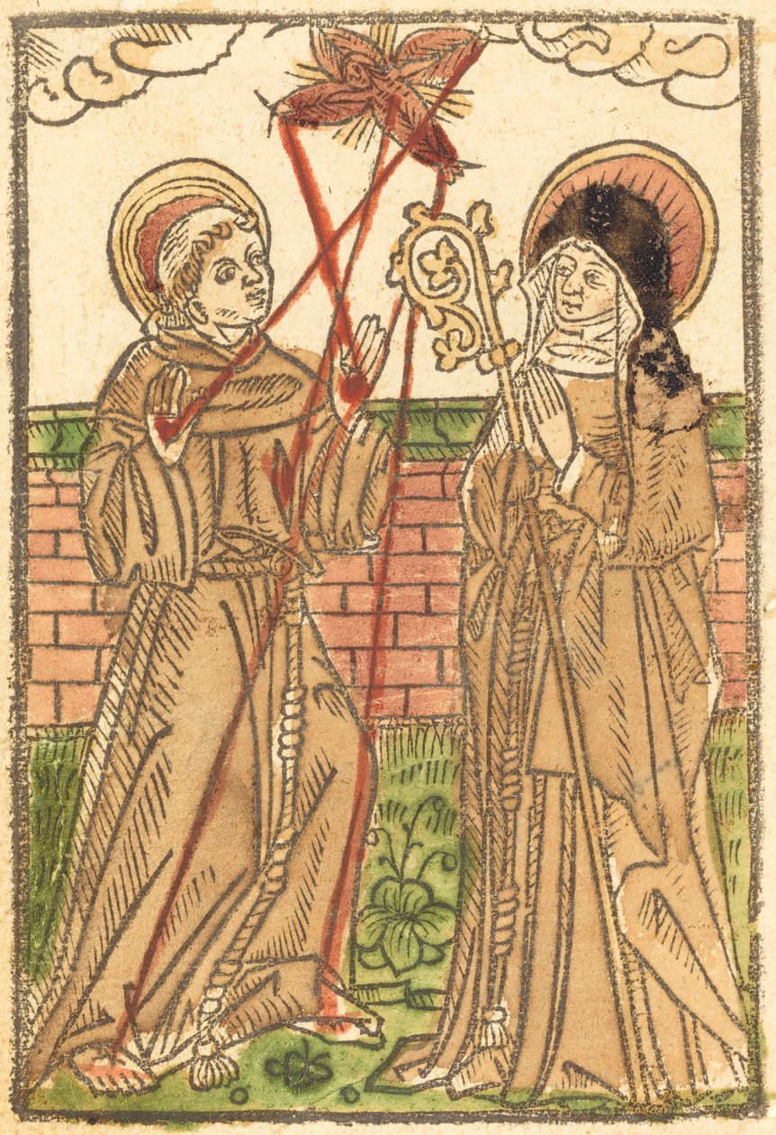 Saint François et Sainte Claire, vers 1480 - Unbekannt