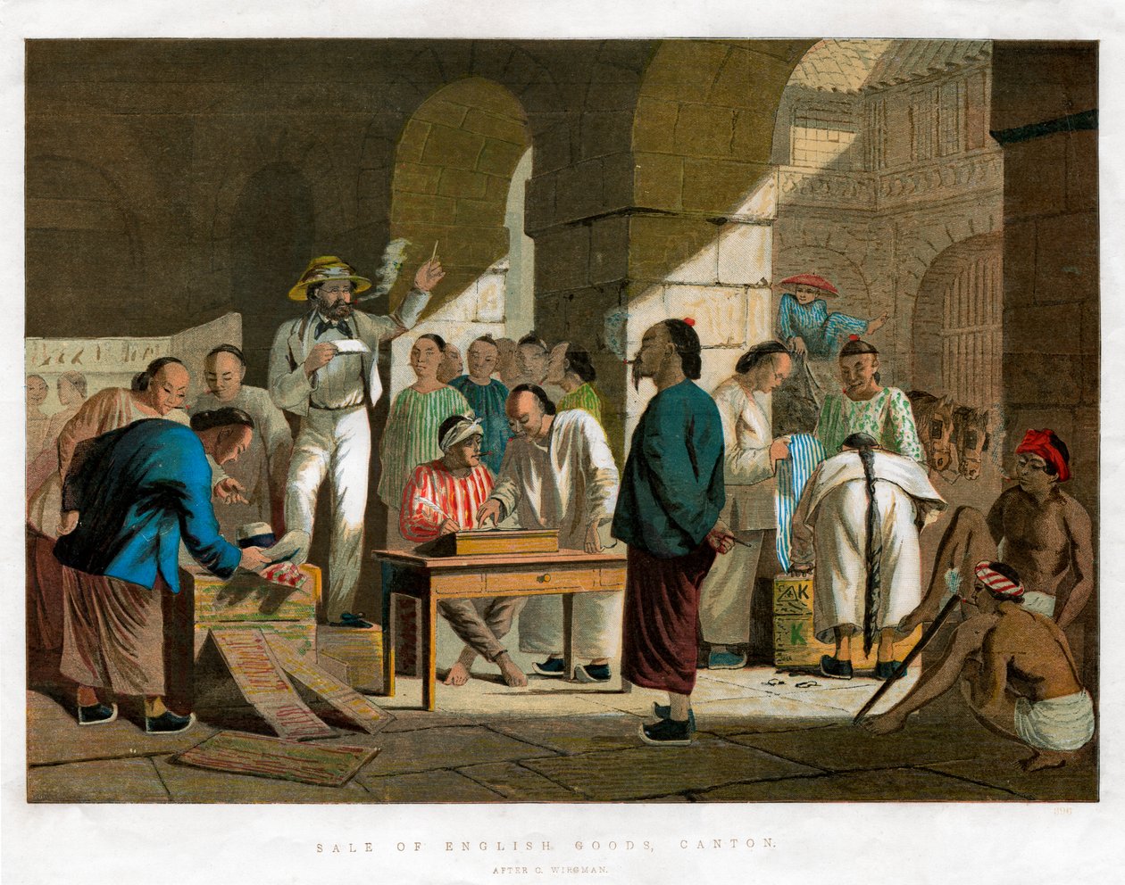 Vente de marchandises anglaises, Canton, 1858 - Unbekannt