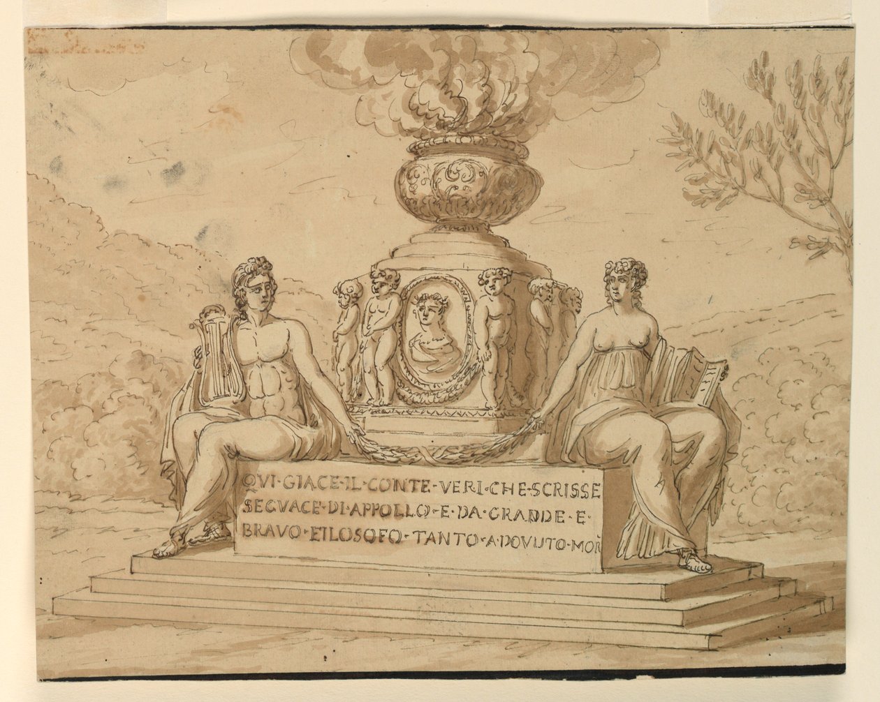 Monument sépulcral du philosophe comte Alessandro Verri - Unbekannt