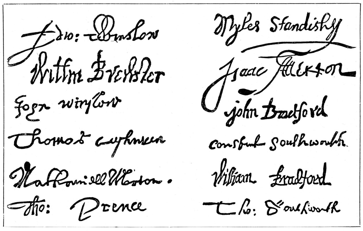 Signatures des pères pèlerins - Unbekannt