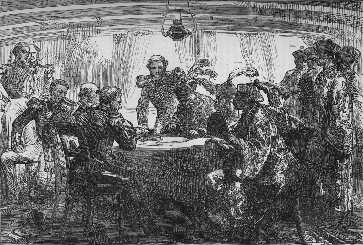 Signature du Traité de Nankin, vers 1880 - Unbekannt