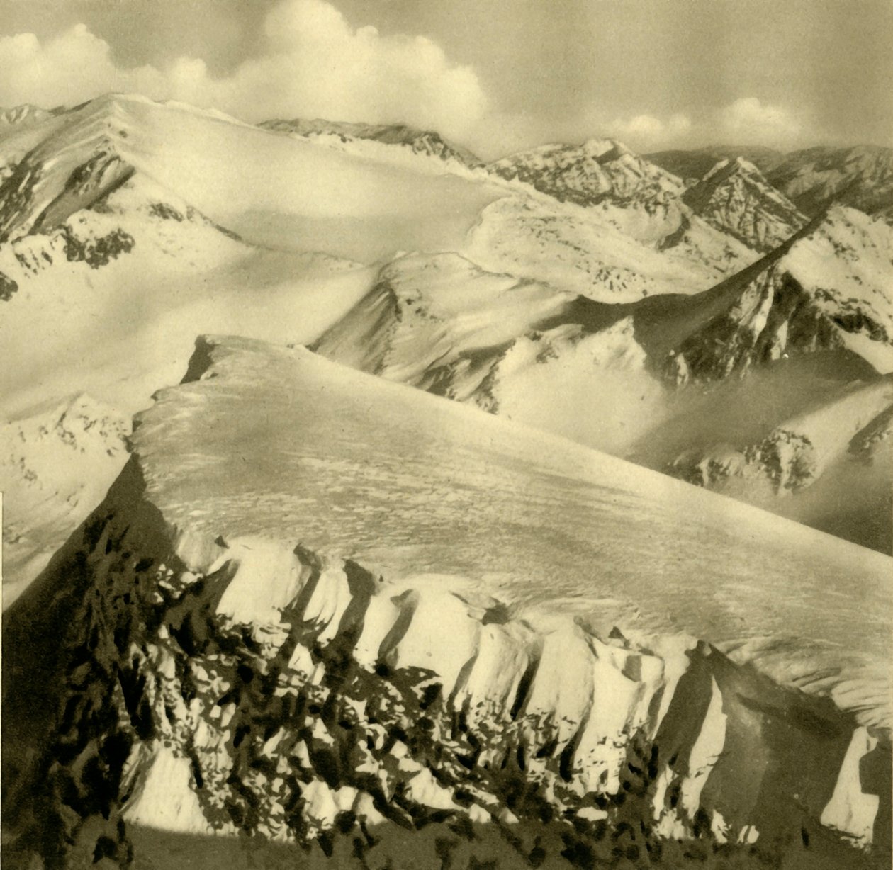 Montagnes enneigées, Bad Hofgastein, Autriche, vers 1935 - Unbekannt