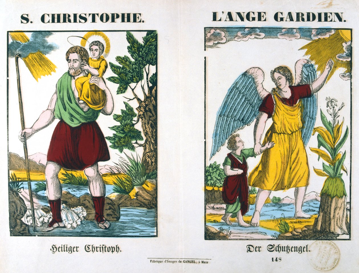 Saint Christophe et un ange gardien - Unbekannt