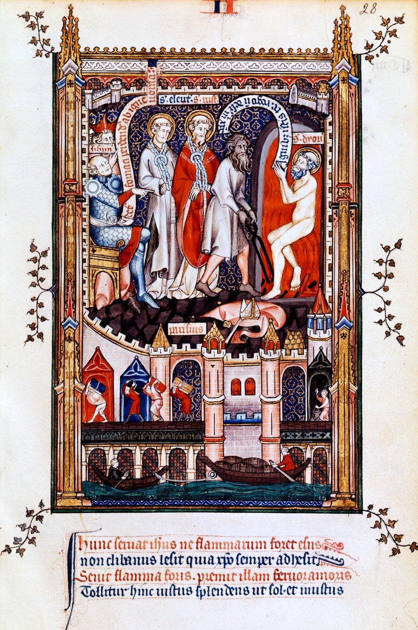 Saint Denis est jeté dans le four, 1317 - Unbekannt