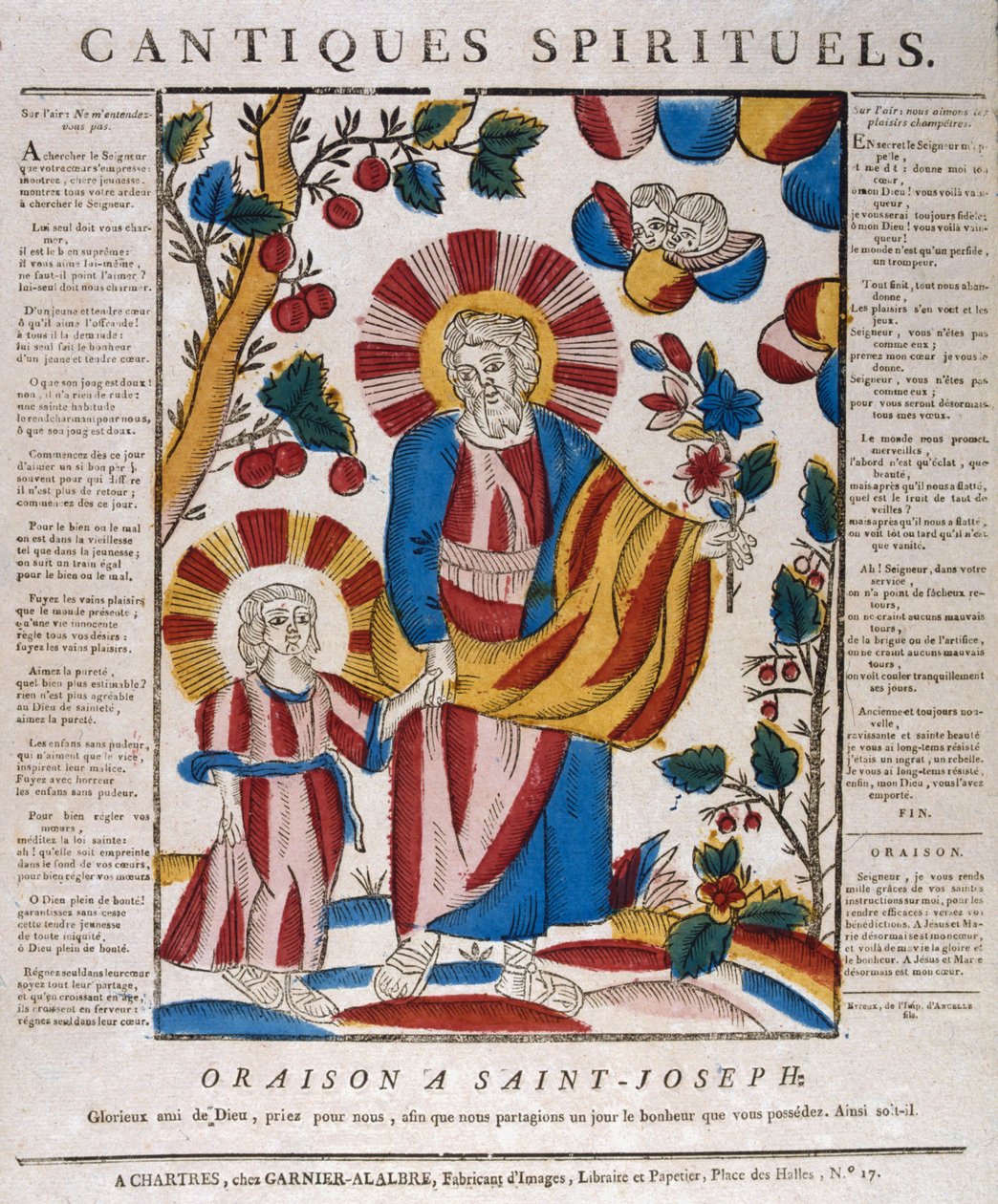Saint Joseph et Jésus marchant main dans la main, 18ème siècle - Unbekannt