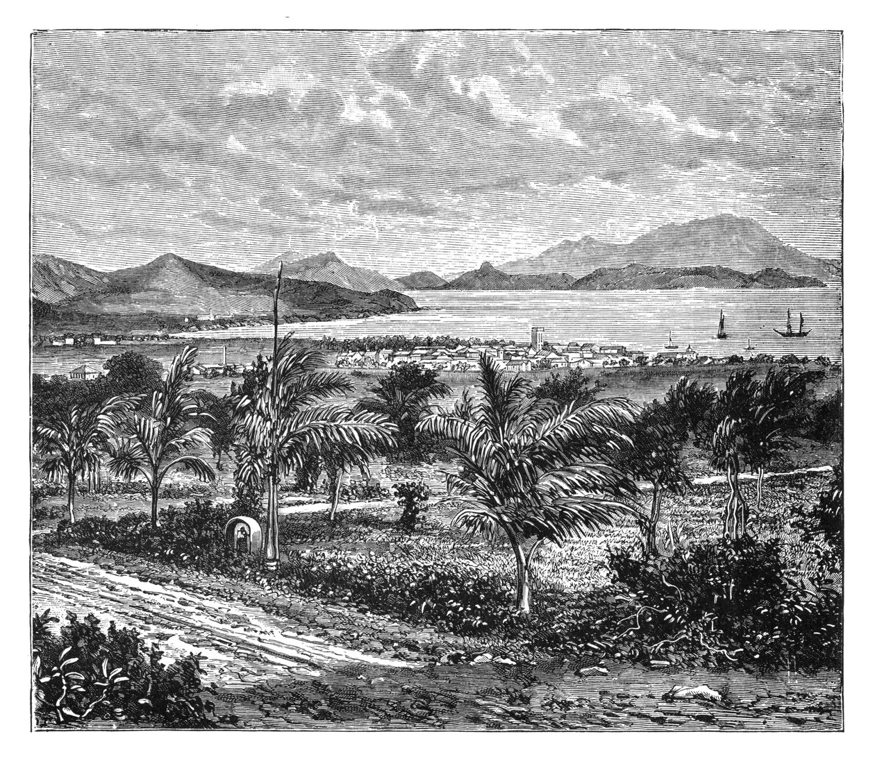 Saint-Christophe, vue prise de Nevis - Unbekannt