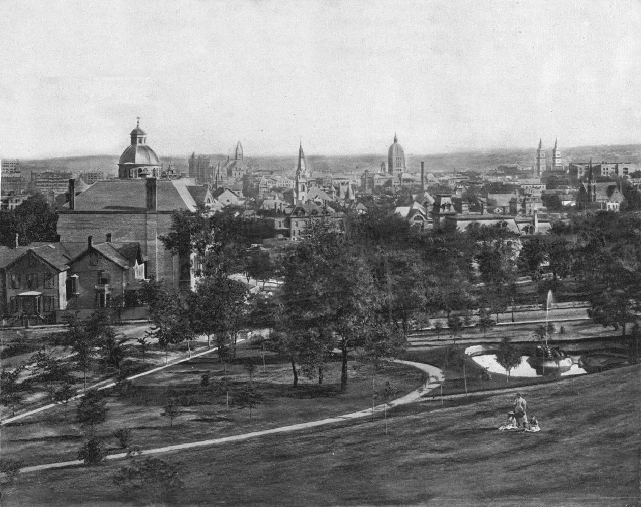 Saint Paul depuis Merriams Hill, Minnesota, USA, vers 1900 - Unbekannt