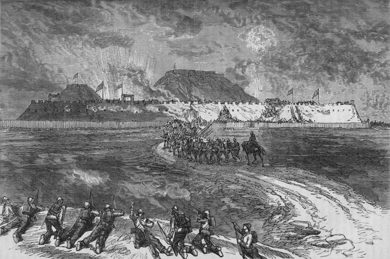 Assaut des forts de Takoo, vers 1880 - Unbekannt