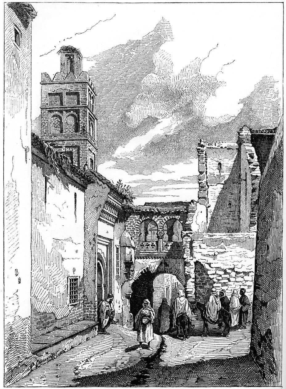 Vue de rue à Tlemcen, Algérie, vers 1890 - Unbekannt