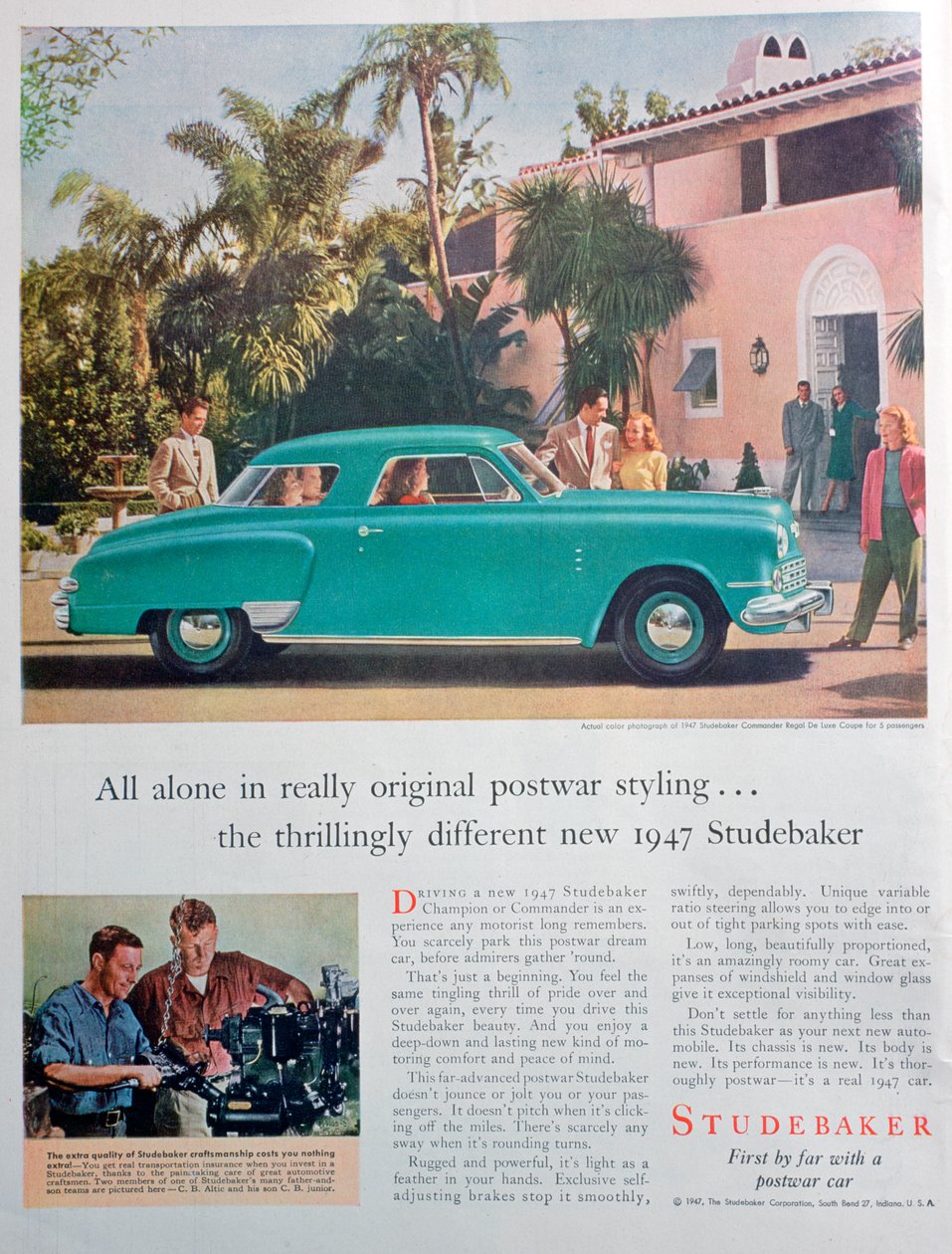 Publicité pour voiture Studebaker, 1947 - Unbekannt