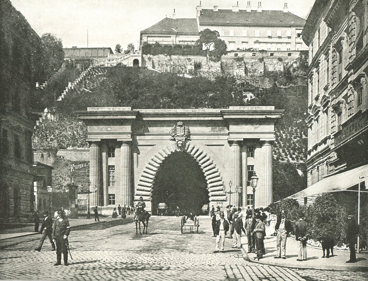 Le tunnel du château de Buda, Budapest, Autriche-Hongrie, 1895 - Unbekannt