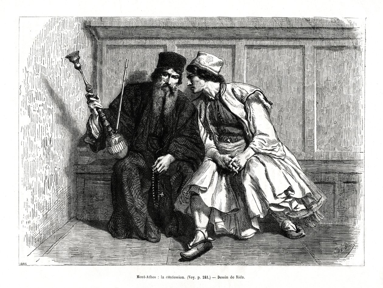 La Confession, Mont Athos, nord de la Grèce, 1886 - Unbekannt