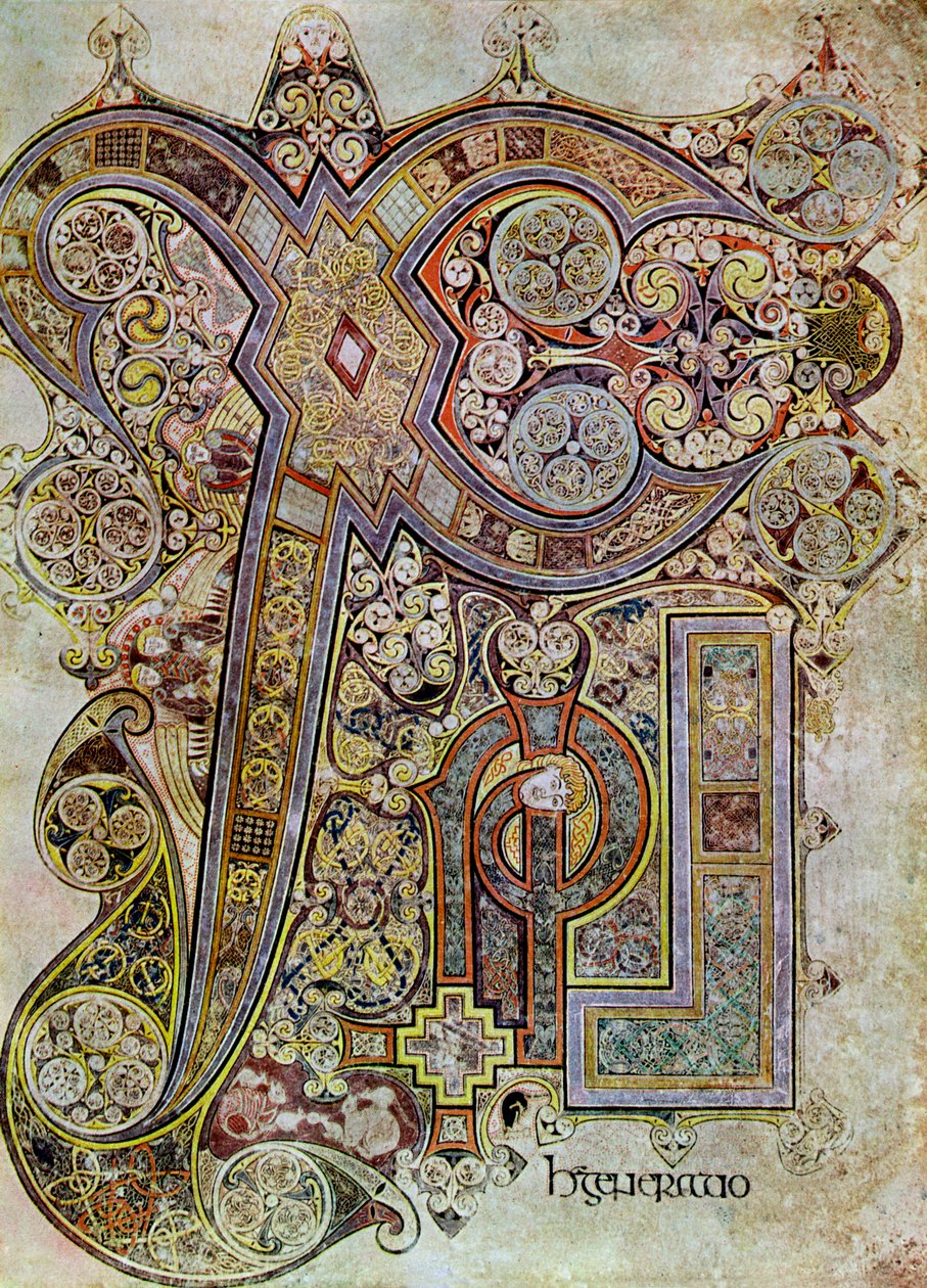 La page du monogramme, 800 après J.-C., 20ème siècle - Unbekannt