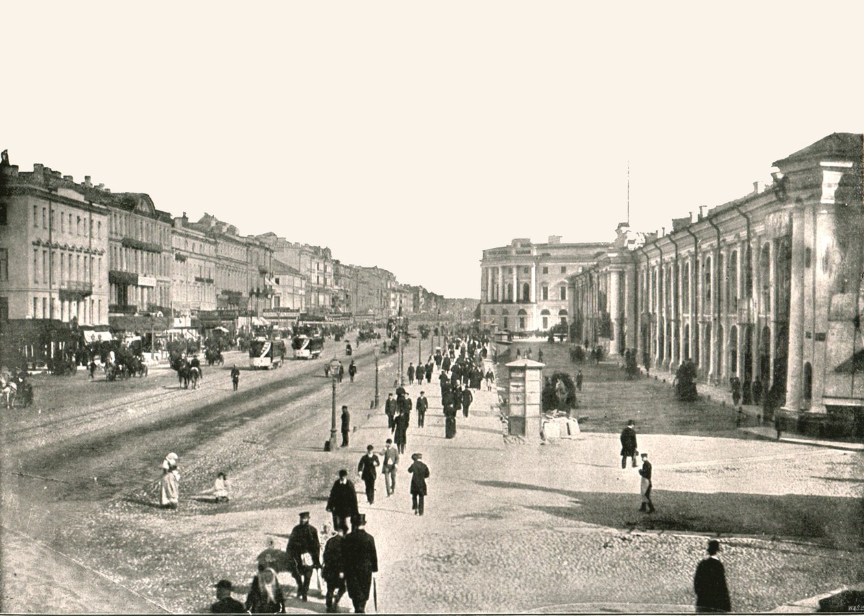La perspective Nevski, Saint-Pétersbourg, Russie, 1895 - Unbekannt