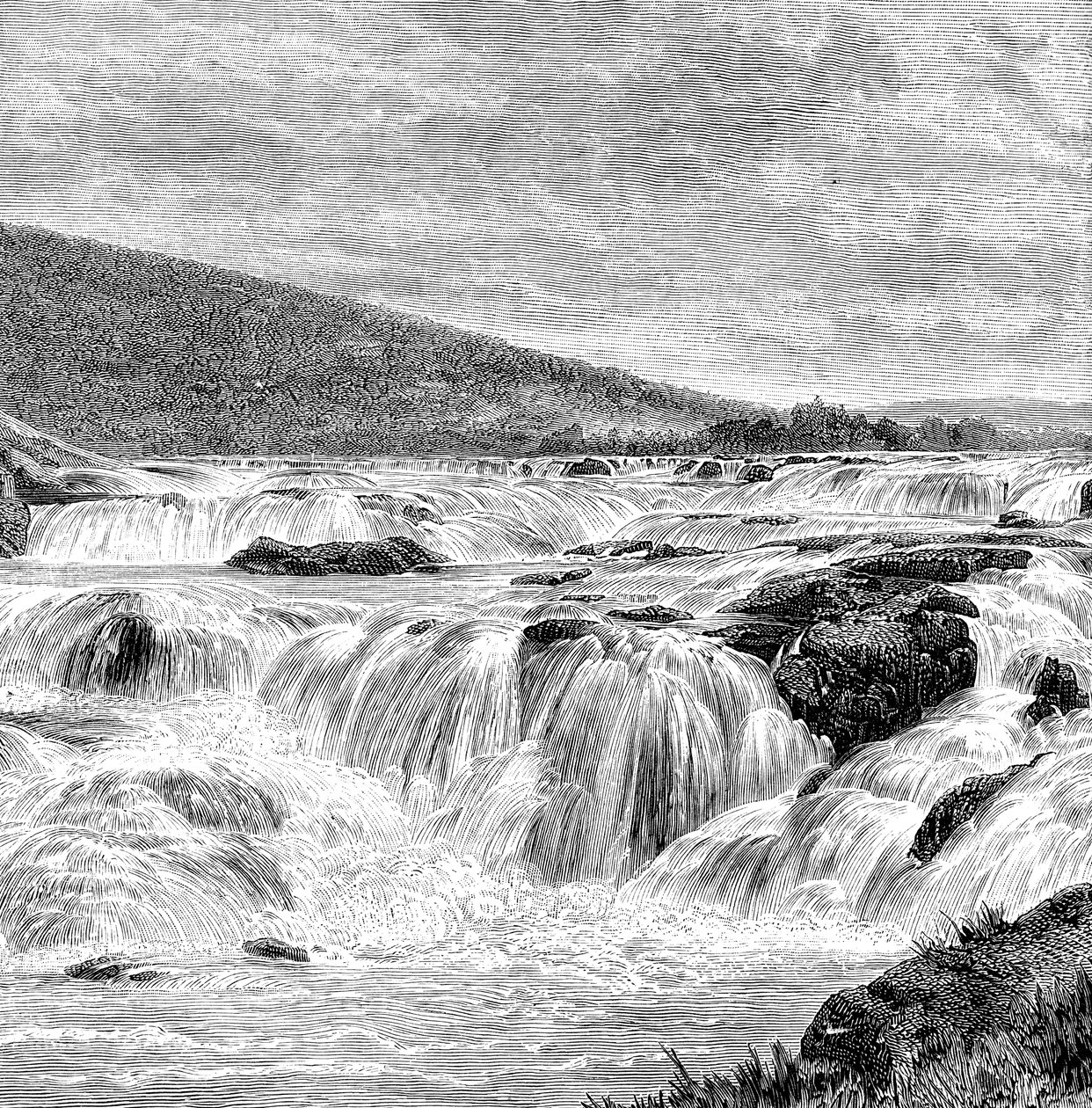 Les chutes de Paikari dans les Nilgiris, Inde, 1895 - Unbekannt