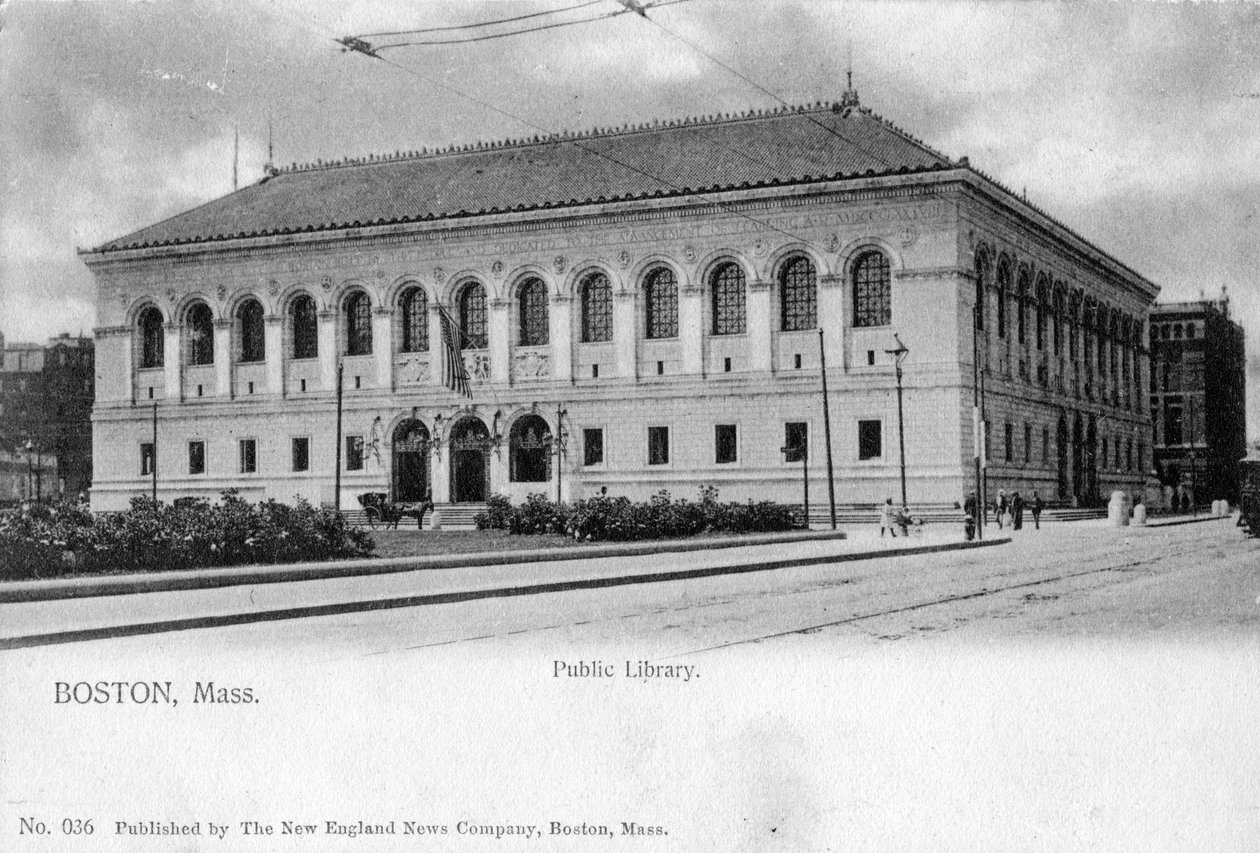 La Bibliothèque publique, Boston, Massachusetts, 1905 - Unbekannt